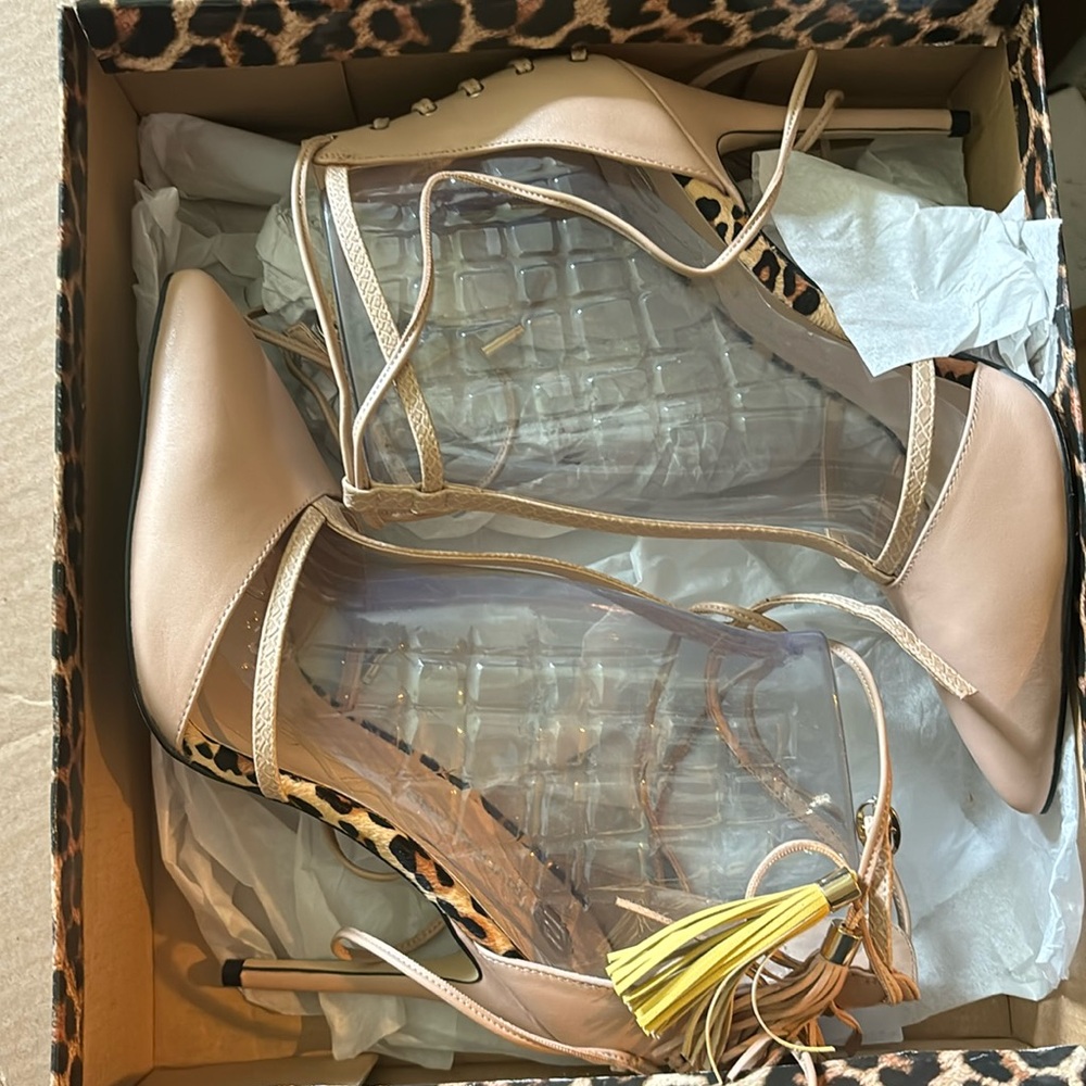 Brand New River Island Pointed Toe Nude Heels